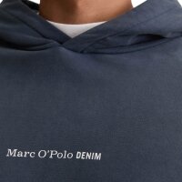 Marc OPolo Denim Herren Hoodie - Relaxed Fit, Kapuze, Logo, Baumwolle Dunkelblau S