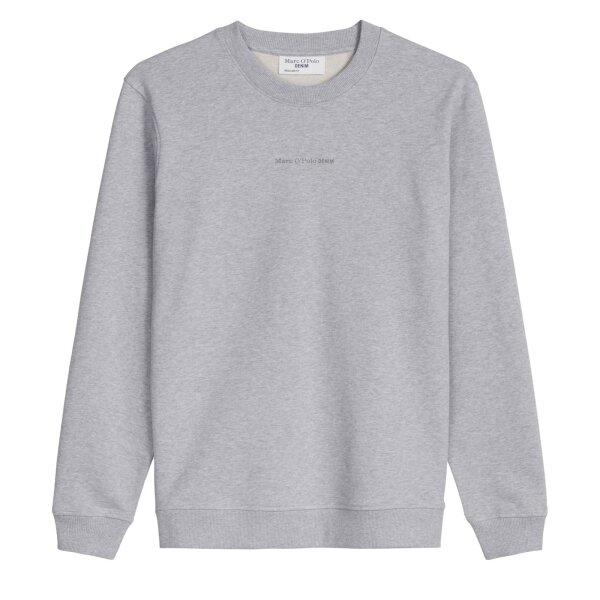 Marc OPolo Denim Mens Sweatshirt - Regular Fit, Melange, Cotton, Logo Light Grey S (Small)