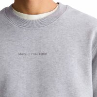 Marc OPolo Denim Mens Sweatshirt - Regular Fit, Melange, Cotton, Logo Light Grey S (Small)