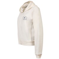 EMPORIO ARMANI Damen Sweatjacke mit Kapuze - ICONIC LIGHT TERRY, Hooded Full Zip Sweatshirt Weiß S