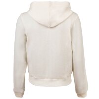 EMPORIO ARMANI Damen Sweatjacke mit Kapuze - ICONIC LIGHT TERRY, Hooded Full Zip Sweatshirt Weiß S