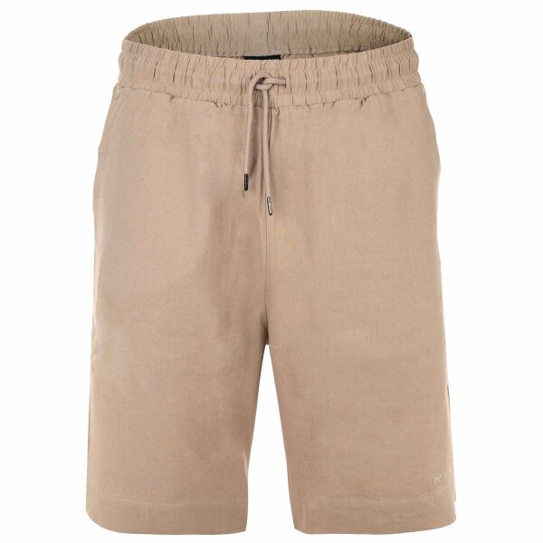 EMPORIO ARMANI Mens Bermuda shorts - LINEN BLEND, Bermuda, linen-viscose blend Taupe M (Medium)