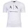 A|X ARMANI EXCHANGE Mens T-shirt - Round neck, short sleeves, logo print, cotton White S (Small)