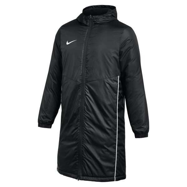 NIKE Herren Wintermantel - Park 26, Winterjacke, Kapuze, Logo, einfarbig Schwarz S