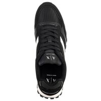 A|X ARMANI EXCHANGE Herren Sneaker - Drop Microsuede, Nylon, Mesh, Retro, Logo Schwarz EUR 41