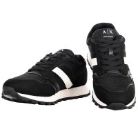 A|X ARMANI EXCHANGE Mens Trainers - Drop Microsuede, Nylon, Mesh, Retro, Logo Black EUR 41 (UK 8)