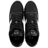 A|X ARMANI EXCHANGE Mens Trainers - Drop Microsuede, Nylon, Mesh, Retro, Logo Black EUR 41 (UK 8)