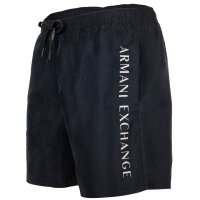 A|X ARMANI EXCHANGE Mens Swim Shorts - Boxer Beachwear, Shorts, Logo, Plain Dark Blue M (Medium)