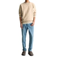 Marc OPolo Denim Mens Sweatshirt - Crew Neck, Regular Fit, Cotton, Logo Beige (Frosty Sand) S (Small)