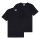 ellesse Mens T-Shirt pack of 2 - ACCIANO, Short Sleeve, Round Neck, Logo, Cotton, Plain Colour Black L (Large)
