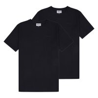 ellesse Mens T-Shirt pack of 2 - ACCIANO, Short Sleeve, Round Neck, Logo, Cotton, Plain Colour Black M (Medium)