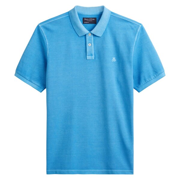 Marc OPolo Herren Poloshirt -  POLO SHORT SLEEVE, Regular Fit, Piqué, Baumwolle Blau (Azure Blue) M