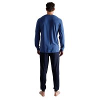 TOM TAILOR Men  Pyjamas, Long - Pyjamas, Cuffs, V-Neck, Single Jersey  Blue M (Medium)