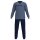 TOM TAILOR Herren Schlafanzug, lang - Pyjama, Bündchen, V-Ausschnitt, SIngle Jersey Blau M
