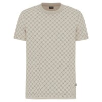JOOP! Mens T-shirt, all-over print - Victormanuel, cotton-lyocell Beige L (Large)