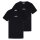 ellesse Herren T-Shirt 2er Pack - OLLIO 2, Kurzarm, Rundhals, Logo, Baumwolle, einfarbig Schwarz M