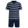 TOM TAILOR Men Pyjamas, Short - Shorty, Pyjamas, Round Neck, Cotton, Single Jersey Blue/White M (Medium)