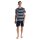TOM TAILOR Men Pyjamas, Short - Shorty, Pyjamas, Round Neck, Cotton, Single Jersey Blue/White M (Medium)