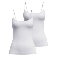CALIDA Women Spaghetti Top pack of 2 - Sleek Skin, Top, Silky Smooth, plain colour White 44/46 (UK 18/20)