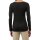 Marc OPolo Damen Langarmshirt - T-SHIRT LONGSLEEVE, U-Boot-Ausschnitt, Baumwolle Schwarz S