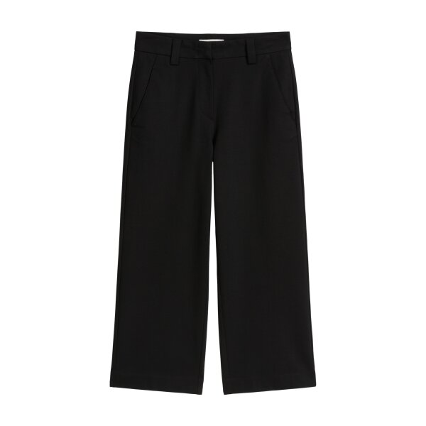 Marc OPolo Damen Hose - WOVEN PANTS, Culotte, Interlock-Jersey, Baumwoll-Mix Schwarz XS