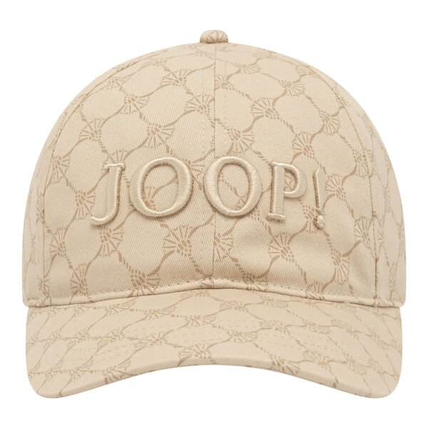 JOOP! Damen Cap, Allover-Print - Agatha, Baumwolle, One Size Beige One Size