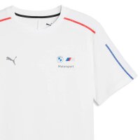 PUMA Herren T-Shirt - BMW Motorsport, Sportswear, Small Logo Tee, Baumwolle Weiß M
