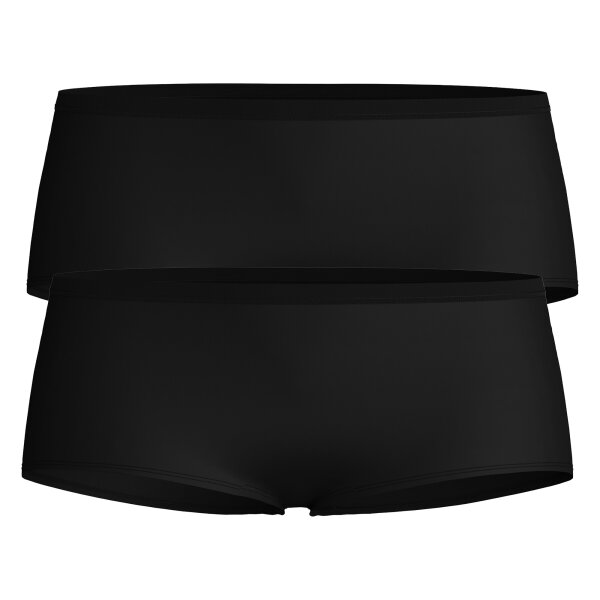 CALIDA Women Hipster Briefs Pack of 2 - Sleek Skin, Underwear, Plain Colour Black 40/42 (UK 14/16)