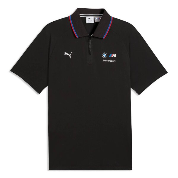 PUMA Mens Polo Shirt – BMW Motorsport, Sportswear, Cotton, Short, Solid Color Black M (Medium)