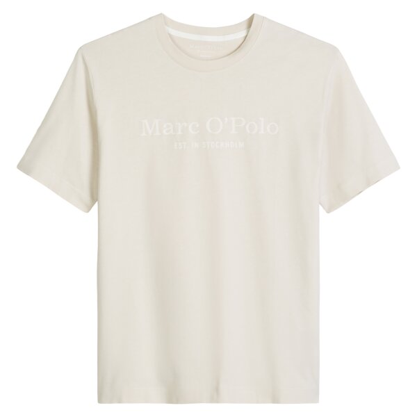 Marc OPolo Mens T-shirt, Round Neck - T-SHIRT SHORT SLEEVE, Regular Fit, Cotton Beige grey (Grey Silk) S (Small)