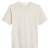 Marc OPolo Herren T-Shirt, Rundhals - T-SHIRT SHORT SLEEVE, Regular Fit, Baumwolle Beigegrau (Grey Silk) S