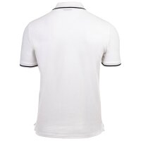 EMPORIO ARMANI Mens Polo Shirt - ESSENTIAL, Piqué, Logo, Cotton, Plain White S (Small)