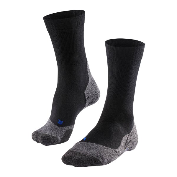 FALKE Herren Trekking-Socken - TK2 Explore Cool Men, Wandersocken, Mittlere Polsterung Schwarz 42-43