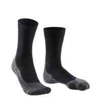 FALKE Herren Trekking-Socken - TK2 Explore Cool Men, Wandersocken, Mittlere Polsterung Schwarz 42-43