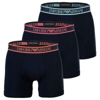 EMPORIO ARMANI mens boxer shorts, 3-pack - CORE LOGOBAND, boxer, stretch cotton Blue L (Large)