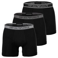 EMPORIO ARMANI Herren Boxershorts, 3er Pack - CORE LOGOBAND, Boxer, Stretch Cotton Schwarz M