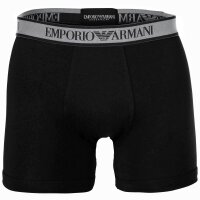 EMPORIO ARMANI mens boxer shorts, 3-pack - CORE LOGOBAND, boxer, stretch cotton Black M (Medium)