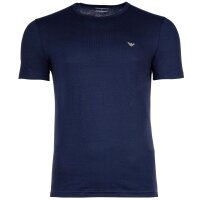 EMPORIO ARMANI Herren T-Shirt, 2er Pack - ENDURANCE, Rundhals, Regular Fit, Stretch Cotton Beige/Blau S