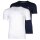 EMPORIO ARMANI Mens T-shirt, 2-pack - ENDURANCE, round neck, stretch cotton Blue/White L (Large)