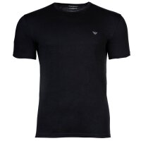 EMPORIO ARMANI Herren T-Shirt, 2er Pack - ENDURANCE, Rundhals, Regular Fit, Stretch Cotton Schwarz S