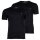 EMPORIO ARMANI Herren T-Shirt, 2er Pack - ENDURANCE, Rundhals, Regular Fit, Stretch Cotton Schwarz S