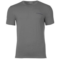 EMPORIO ARMANI Herren T-Shirts, 2er Pack - CORE LOGOBAND, Rundhals, Regular Fit, Stretch Cotton Blau/Grau S