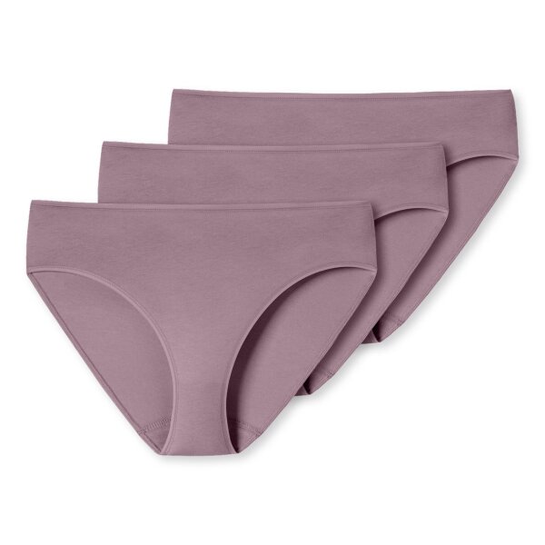 SCHIESSER Damen Slips 3er Pack - Jazz-Pants, Cotton Essentials, Basic, Stretch Lila M