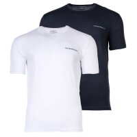 EMPORIO ARMANI Herren T-Shirt, 2er Pack - PURE COTTON, Rundhals, Regular Fit, Logo