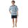 hajo Men Pyjamas, Short - Premium Cotton, V-Neck, Pyjamas, Shorty, Cotton Blu M (Medium)