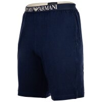 EMPORIO ARMANI Herren Schlafanzug, kurz - ENDURANCE, Short Pyjama Set, Stretch Cotton Beige/Blau M