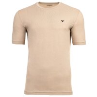 EMPORIO ARMANI Mens Pyjamas, Short - ENDURANCE, Short Pyjama Set, Stretch Cotton Beige/Blue M (Medium)