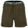 EMPORIO ARMANI Herren Badeshorts - LOGOBAND, Boxer, Beachwear, Logo-Bund, einfarbig Oliv M