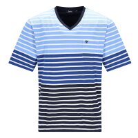 hajo Men Pyjamas, Short - Climate Comfort, Pyjamas, Bermuda, V-Neck, Cotton Blend Blue/Grey L (Large)