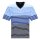 hajo Herren Schlafanzug, kurz - Klima-Komfort, Pyjama, Bermuda, V-Ausschnitt, Baumwoll-Mix Blau/Grau XL